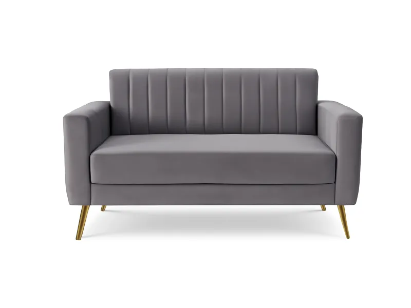 Tulip Upholstered Sofa Set Grey Color